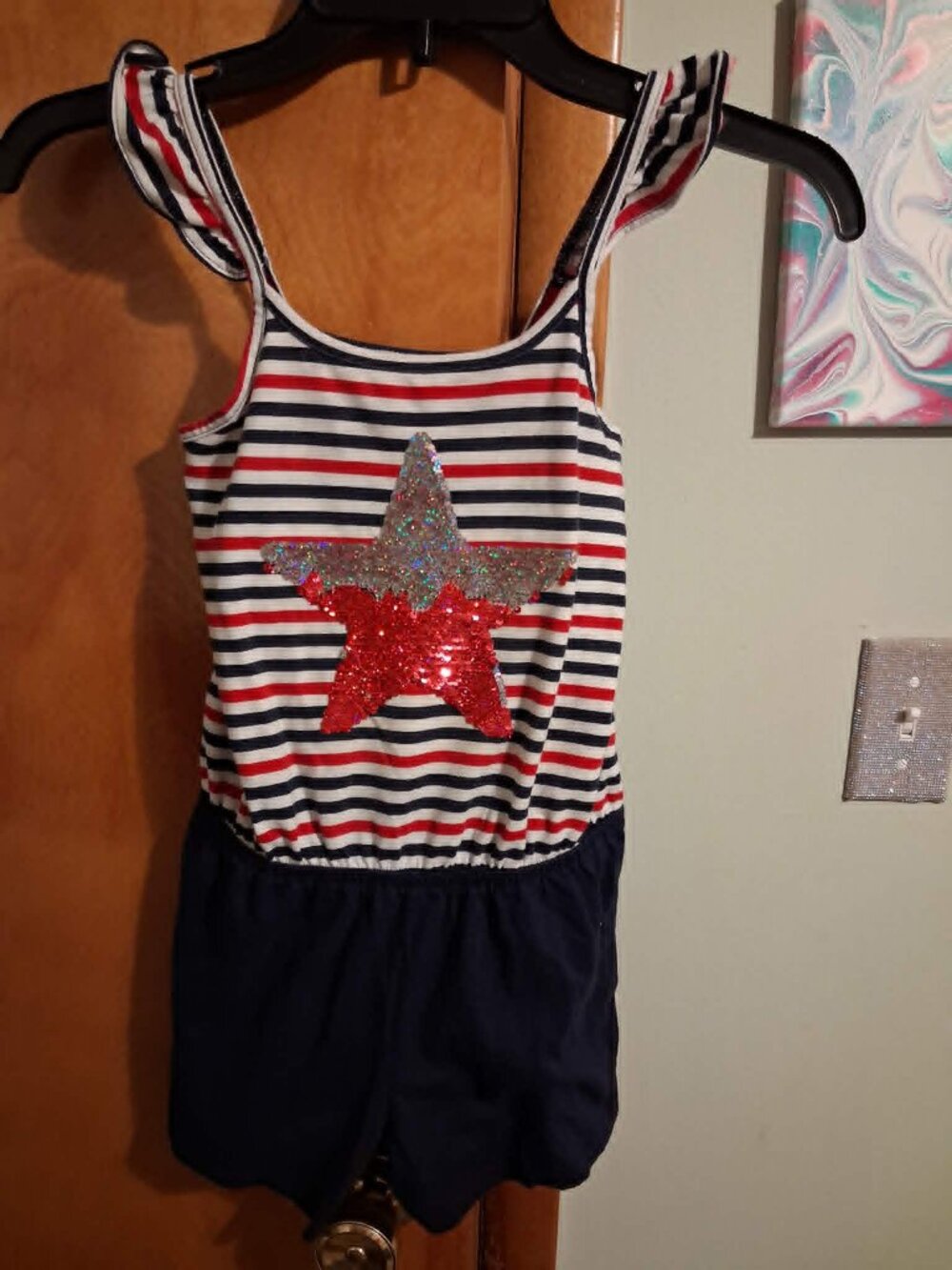 Children's Place Romper Size Medium 7-8 Sequin